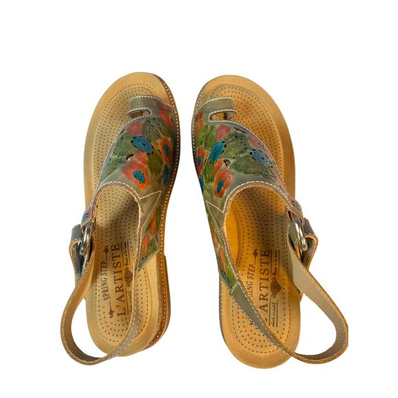 New L'Artiste By Spring Step Samya Toe Loop Sandal in Grey Multi W's EU 40 - Picture 17 of 17